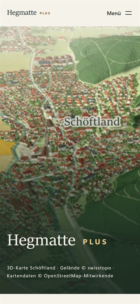 Startseite von Hegmatte Plus auf dem Handy